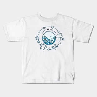 'Live and Let Go' Peace Minimalist Design Kids T-Shirt
